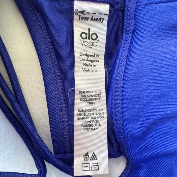 ALO Yoga Sunny Strappy Sports Bra M /Blue - Picture 5 of 6